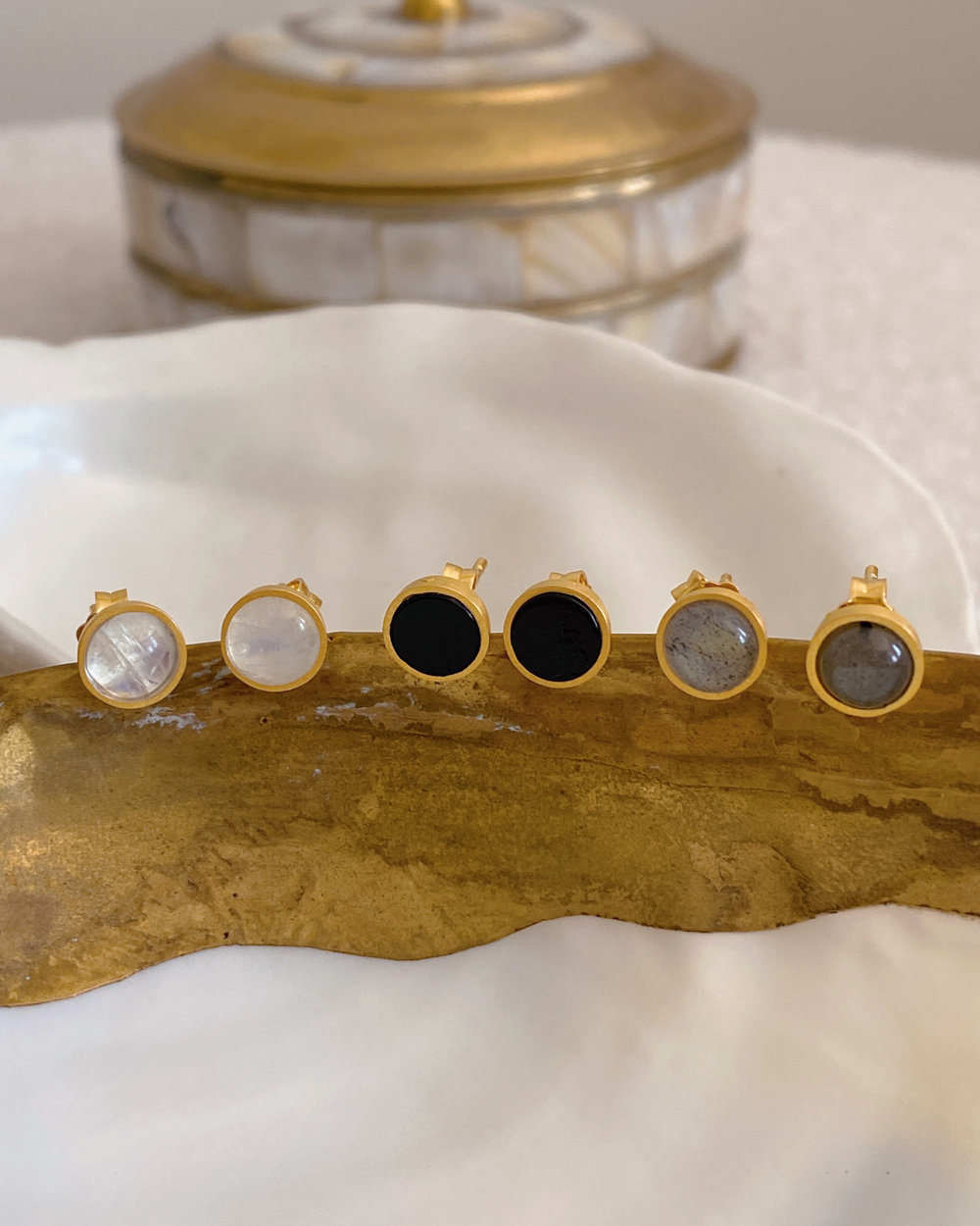 Gemstone Stud Earrings