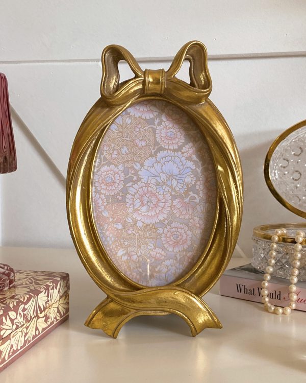 Gold Bow Photo Frame