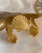 Gold Seashell Cuff Bracelet