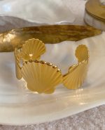 Gold Seashell Cuff Bracelet
