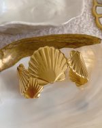 Gold Seashell Cuff Bracelet
