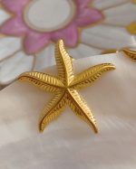 Gold Starfish Stud Earrings