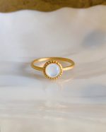 Handmade Gemstone Ring Halo