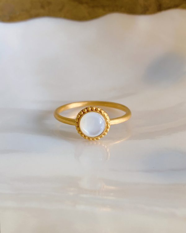 Handmade Gemstone Ring Halo