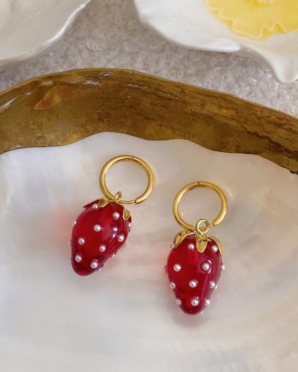 Strawberry Drop Earrings