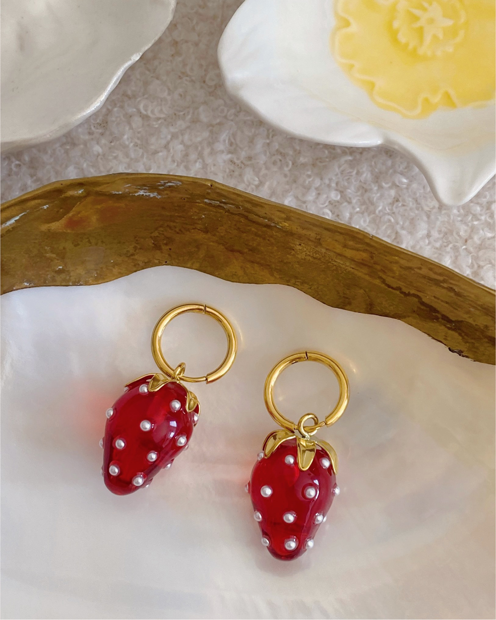 Strawberry Drop Earrings