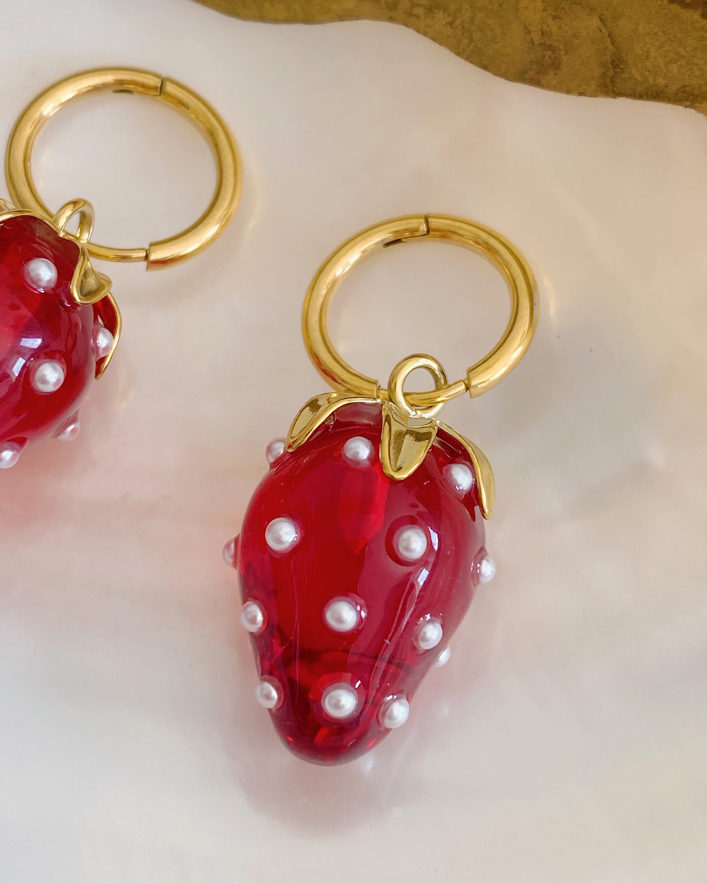 Strawberry Drop Earrings