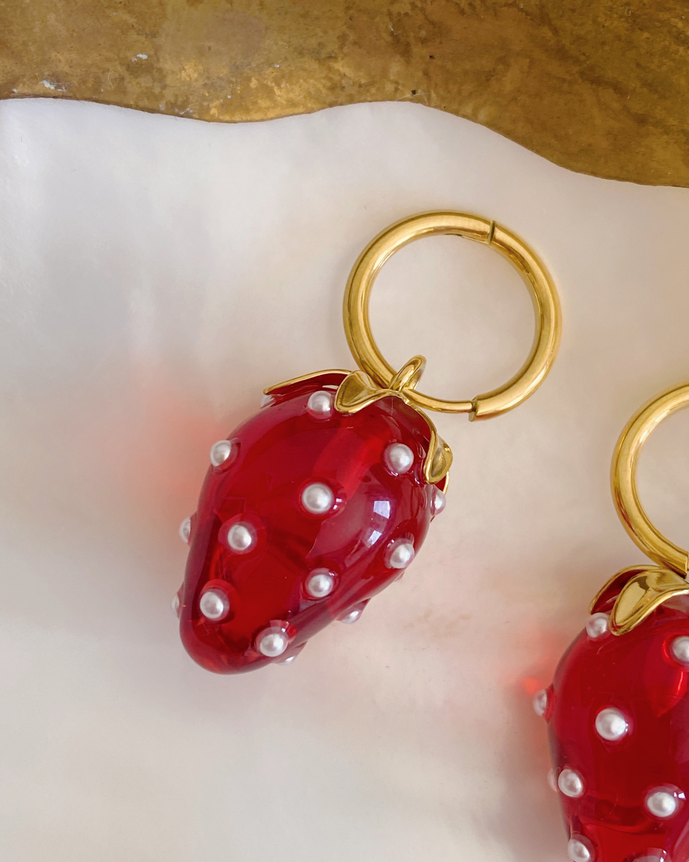 Strawberry Drop Earrings