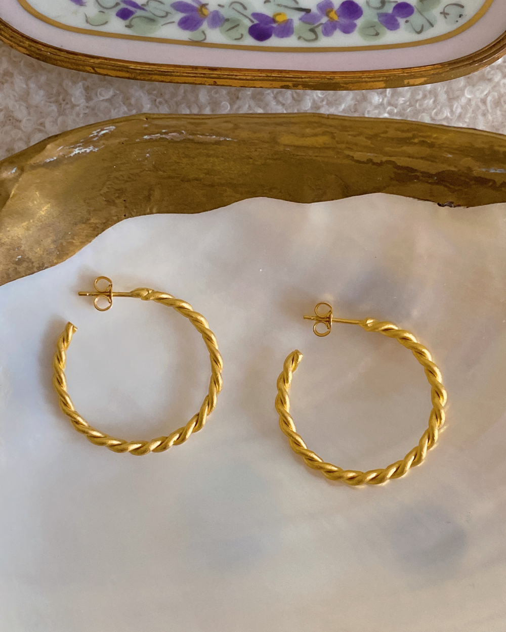 Twisted Hoop Earrings