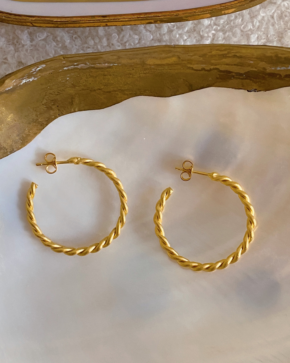 Twisted Hoop Earrings