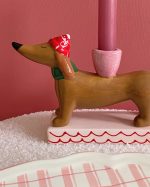 Christmas Dachshund Candle Holder