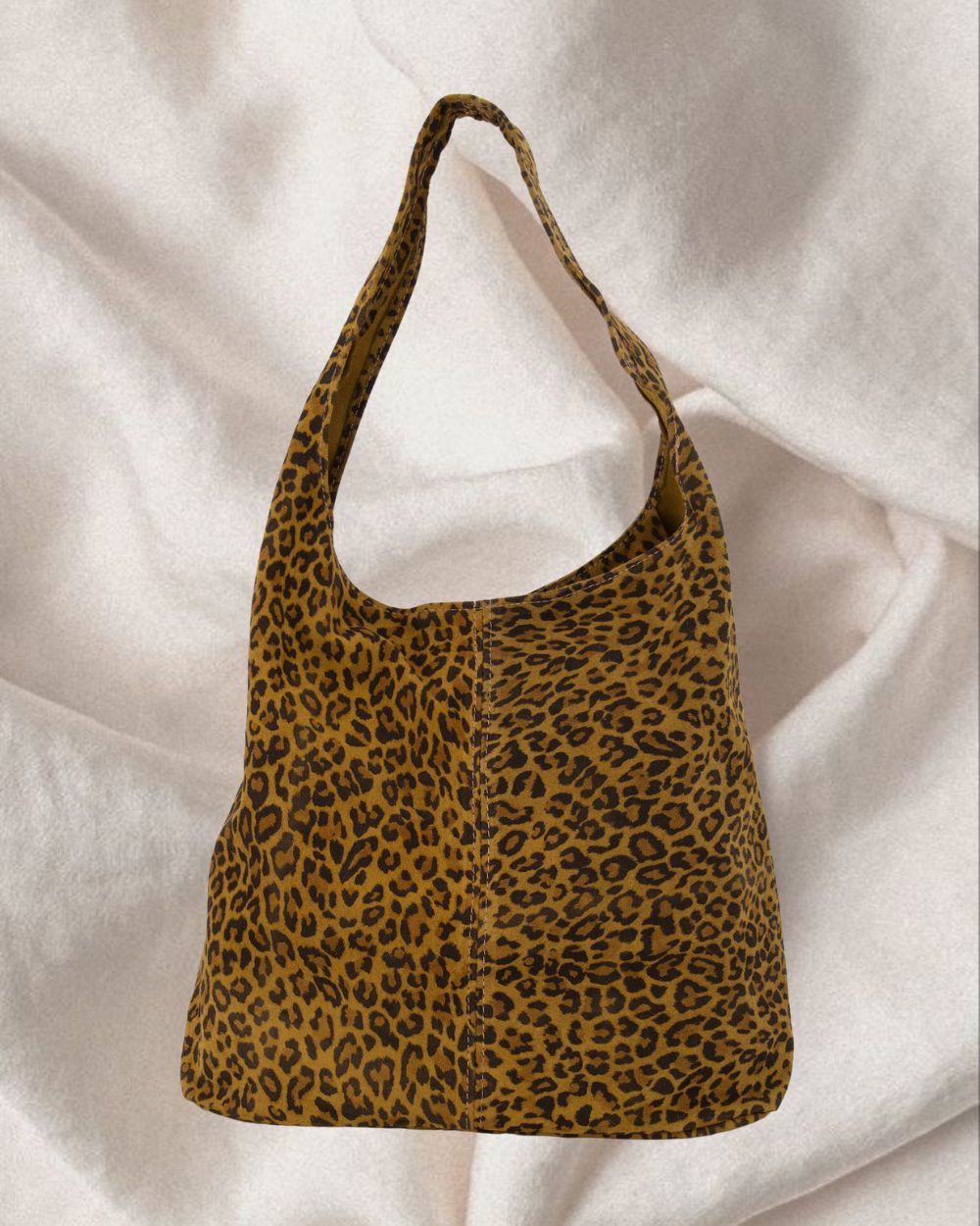 Suede Leopard Tote Bag