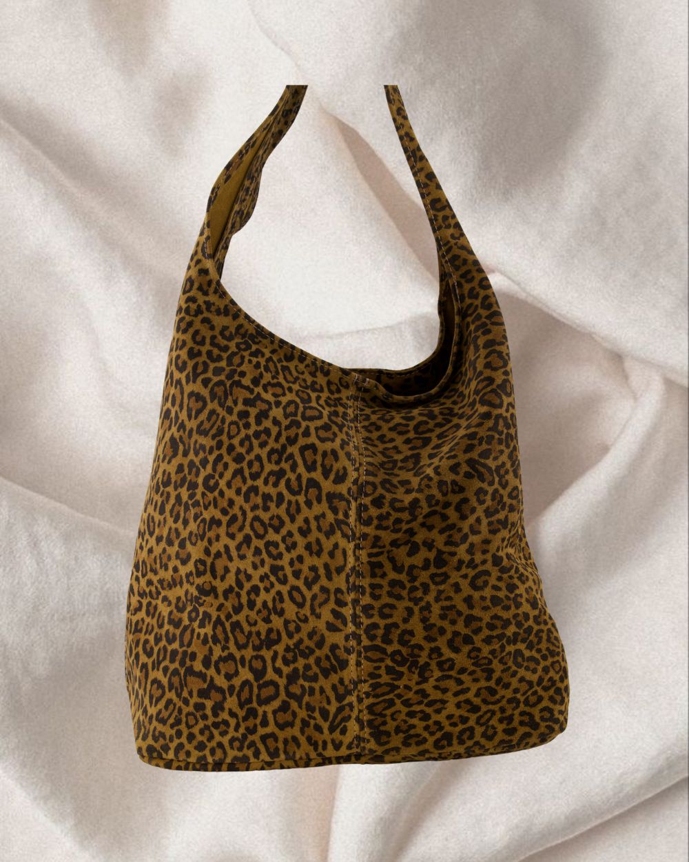 Suede Leopard Tote Bag