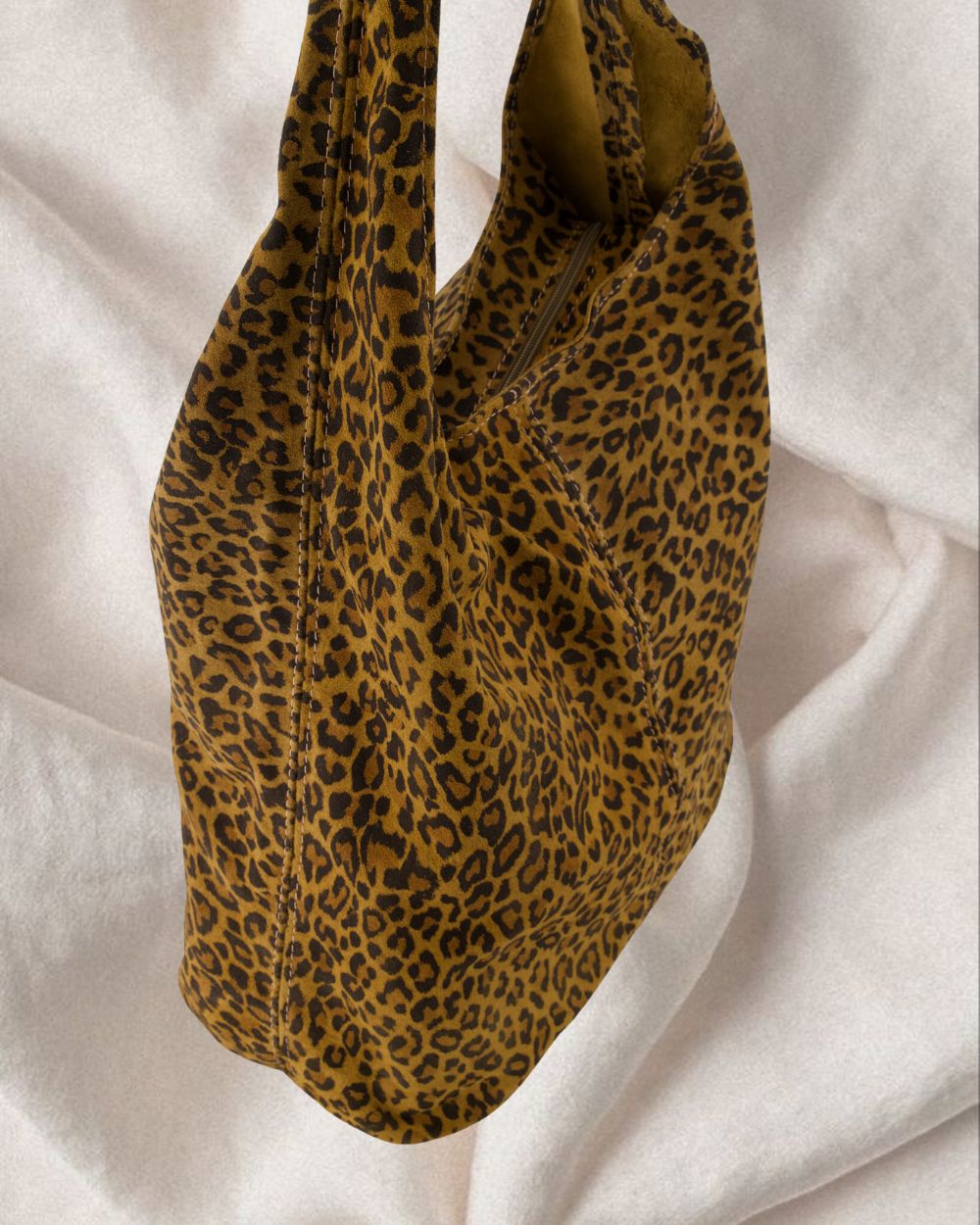 Suede Leopard Tote Bag