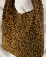 Suede Leopard Tote Bag