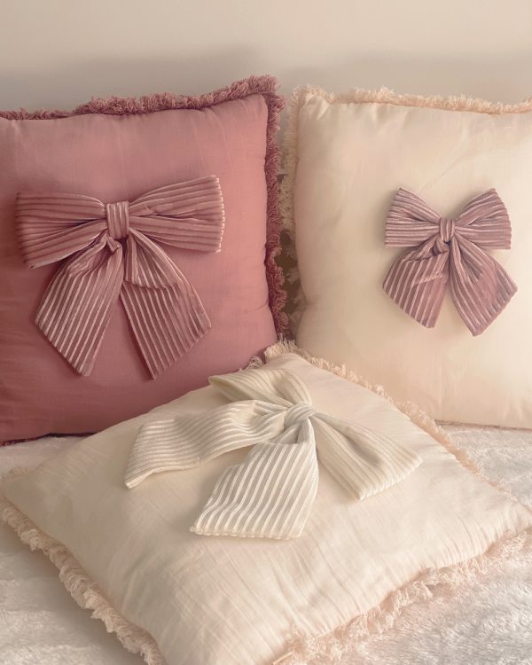Velvet Bow Cushion