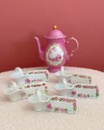 Vintage French Flower Basket Knife Rest Set Of 5