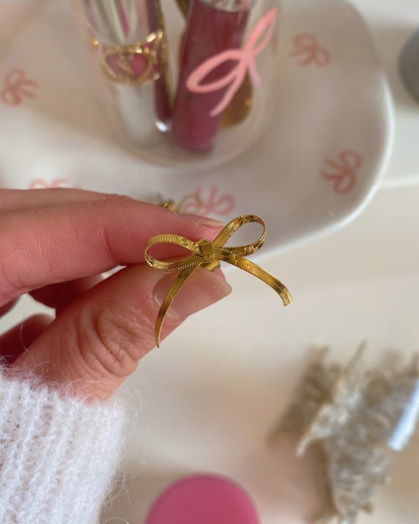 Bow Dangle Stud Earrings