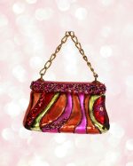 Pink Glamour Handbag Glass Ornament