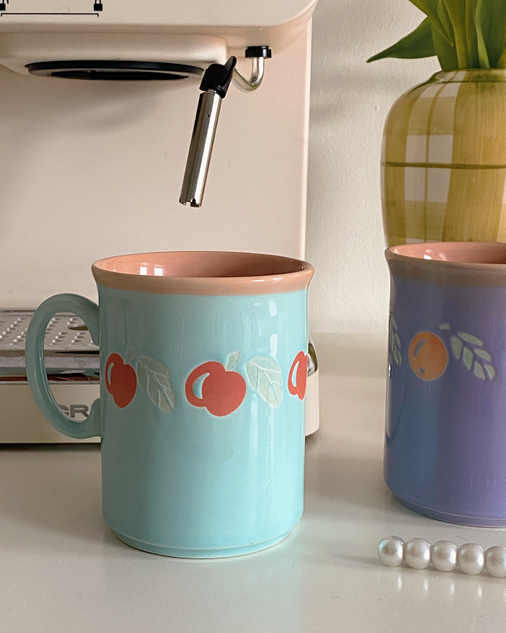 Vintage Apple Cottagecore Mug Set of 2
