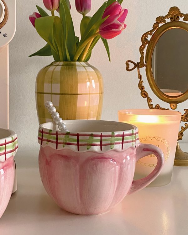 Vintage Pink Cottage Mug