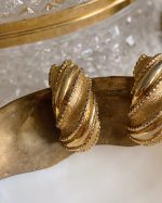 Vintage Twisted Rope Clip-On Earrings