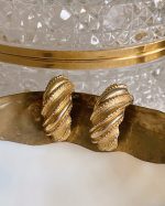 Vintage Twisted Rope Clip-On Earrings