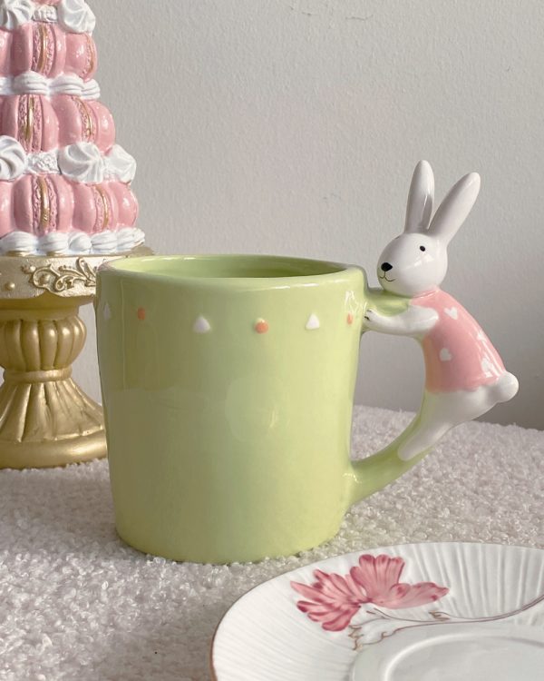 Pastel Green Bunny Mug