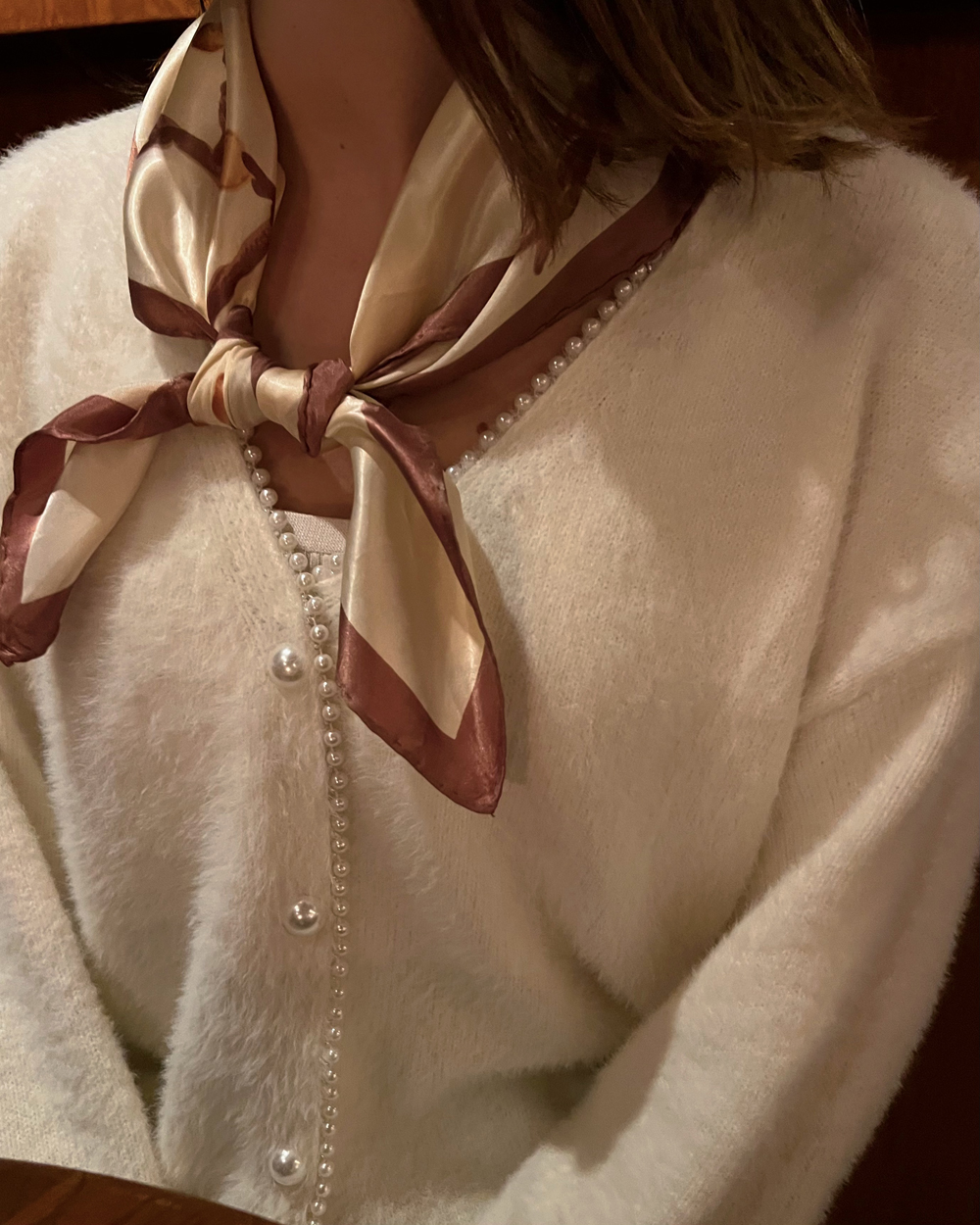 Pearl Fluffy Cardigan