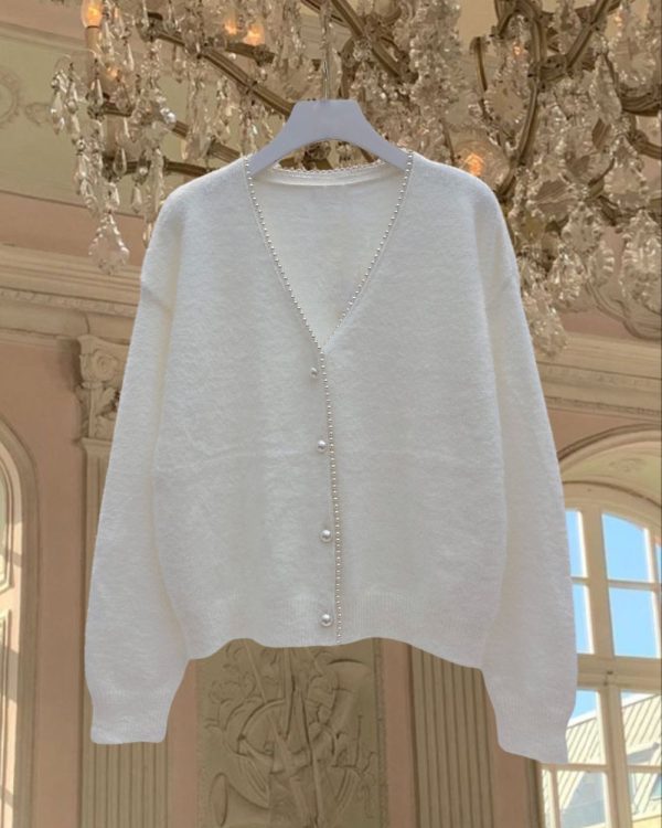 Pearl Fluffy Cardigan