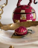 Red Tulip Flower Trinket Box
