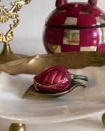 Red Tulip Flower Trinket Box