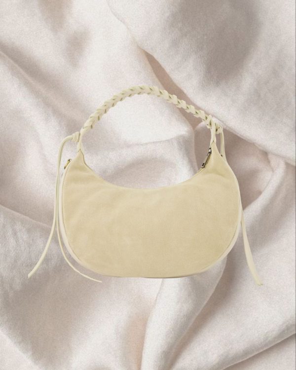 Suede Crescent Bag Lune
