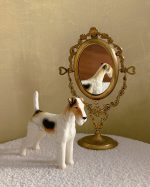 Vintage Wire Haired Fox Terrier Dog Figurine