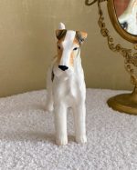 Vintage Wire Haired Fox Terrier Dog Figurine