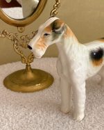 Vintage Wire Haired Fox Terrier Dog Figurine