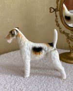 Vintage Wire Haired Fox Terrier Dog Figurine
