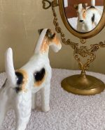 Vintage Wire Haired Fox Terrier Dog Figurine