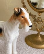 Vintage Wire Haired Fox Terrier Dog Figurine