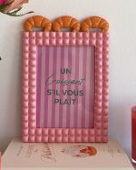 Pink Croissant Photo Frame