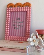 Pink Croissant Photo Frame