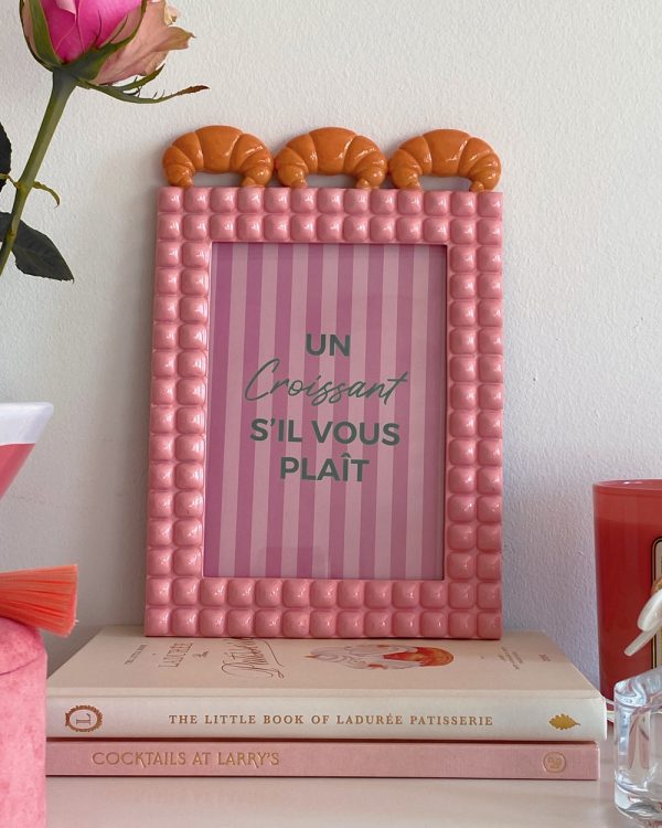 Pink Croissant Photo Frame