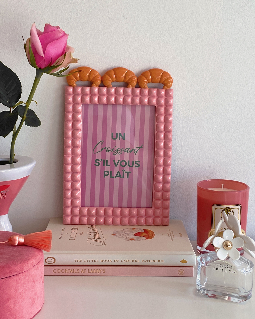 Pink Croissant Photo Frame