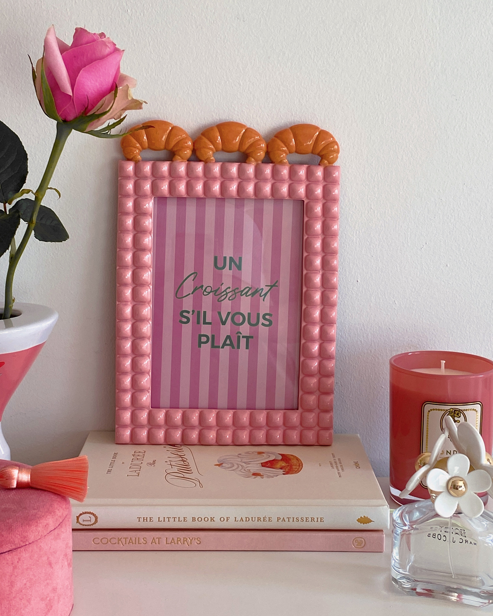 Pink Croissant Photo Frame