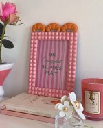 Pink Croissant Photo Frame