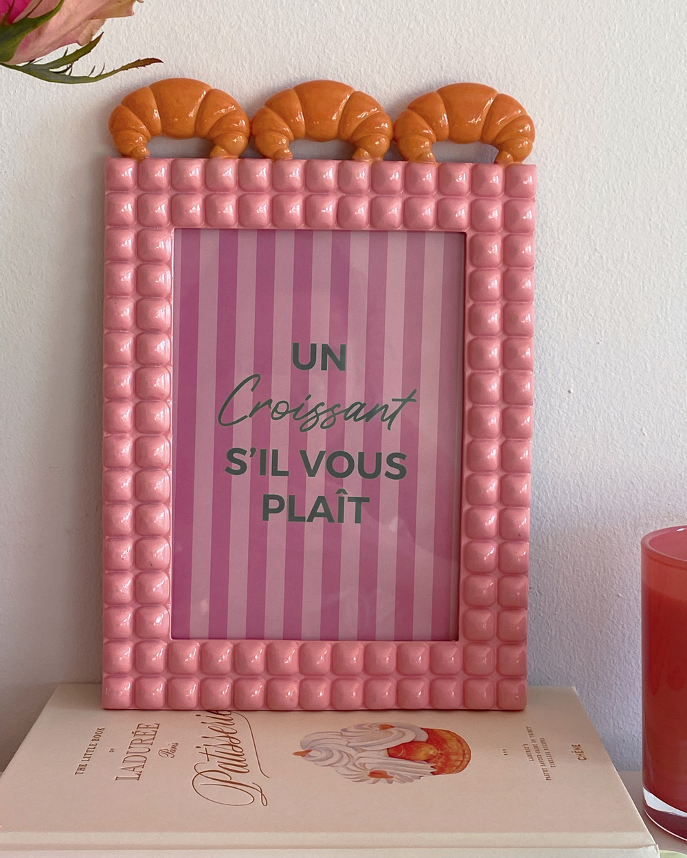 Pink Croissant Photo Frame