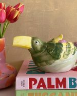 Vintage Exotic Toucan Ceramic Teapot