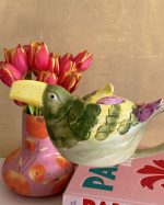 Vintage Exotic Toucan Ceramic Teapot