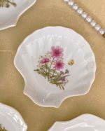Vintage Seashell Floral Coaster Set of 5