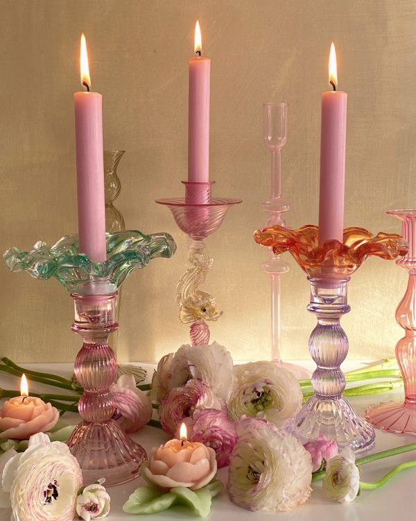 Wildflower Glass Candle Holder